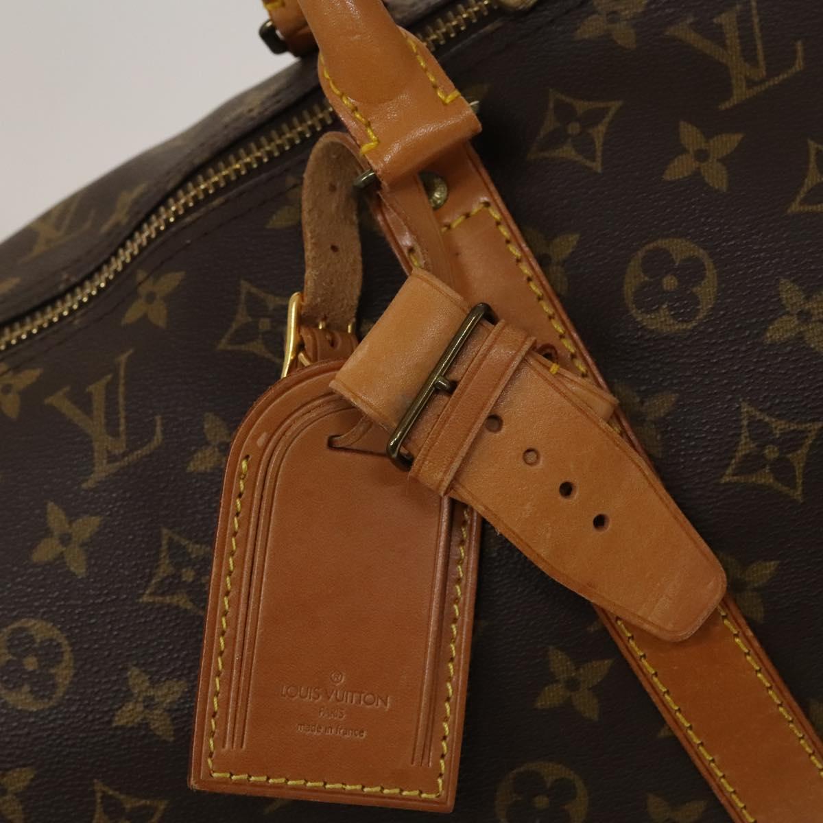 Louis Vuitton Keepall Bandouliere Bag Monogram Canvas, BROWN, CANVAS, Travel bag