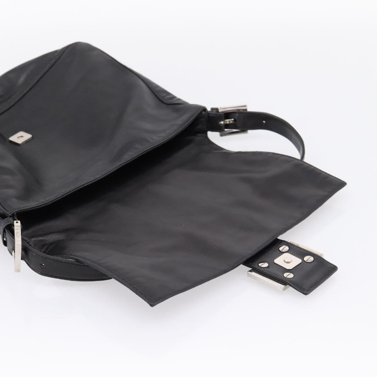 Fendi Mamma Baguette Zucca Jacquard Velvet, Black, Leather, Shoulder Bag