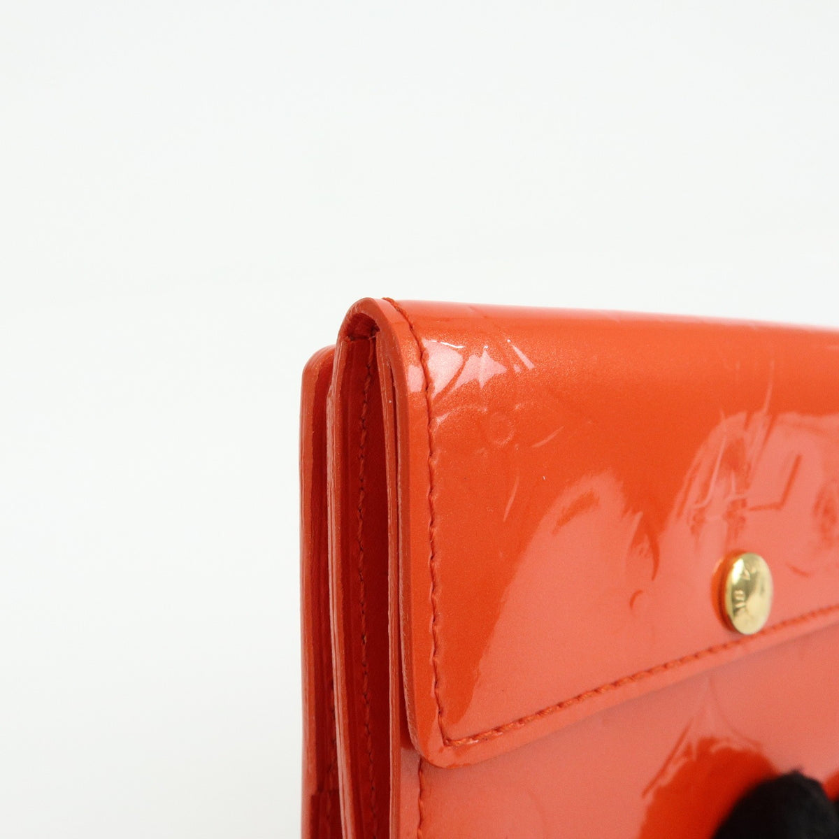 Louis Vuitton Ludlow Vernis, Orange, Leather, Wallet