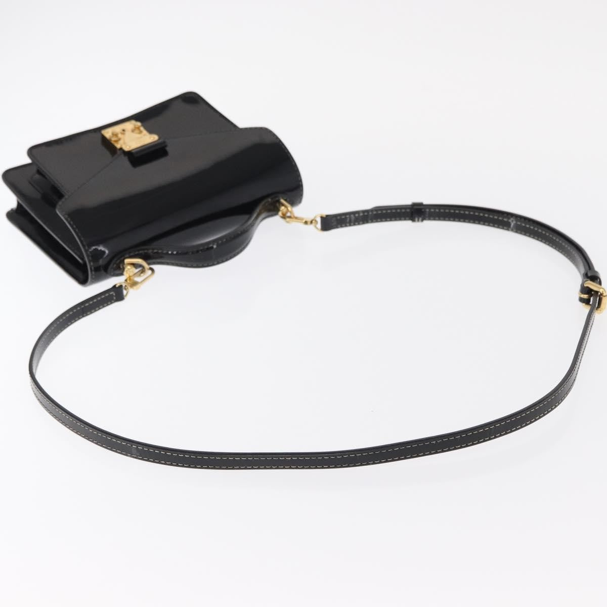 Louis Vuitton Monceau Vernis, Black, Patent Leather, Handbag