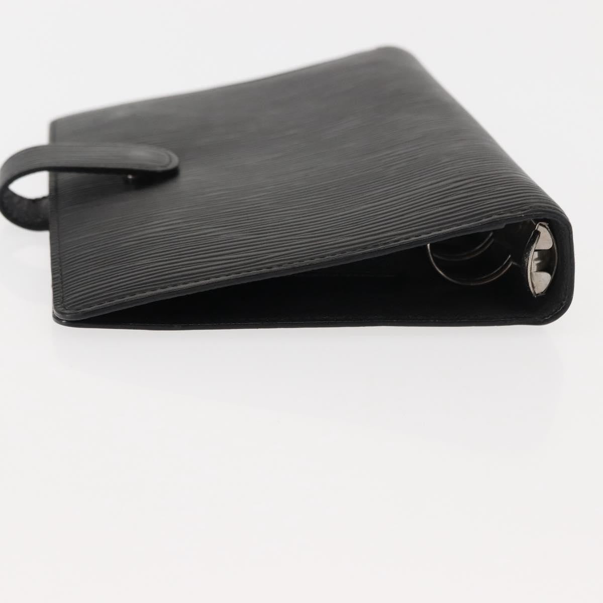 Louis Vuitton Agenda Cover Epi Leather, Black, Leather, Wallet