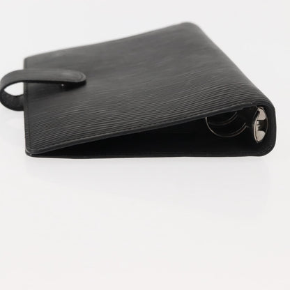 Louis Vuitton Agenda Cover Epi Leather, Black, Leather, Wallet