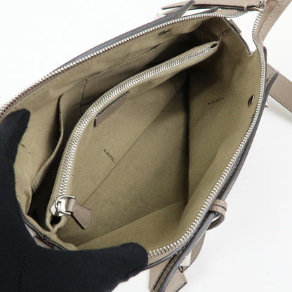 Fendi By The Way Satchel Leather, Beige, Leather, Handbag