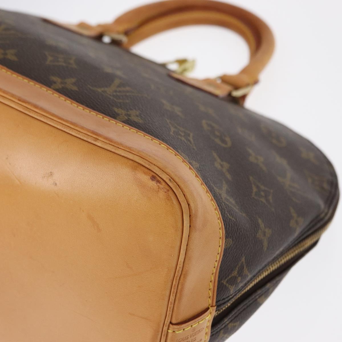 Louis Vuitton Alma Handbag Monogram Canvas, BROWN, CANVAS, Handbag
