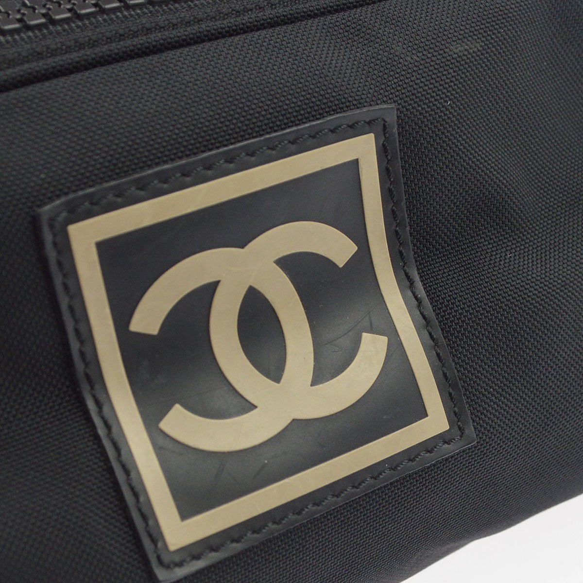 Chanel Sport Double Zip Nylon, Black, Nylon, Clutch