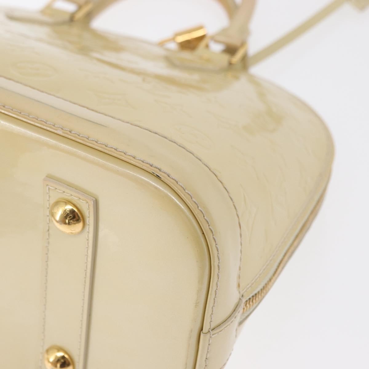 Louis Vuitton Alma Monogram Vernis, Beige, Patent Leather, Handbag