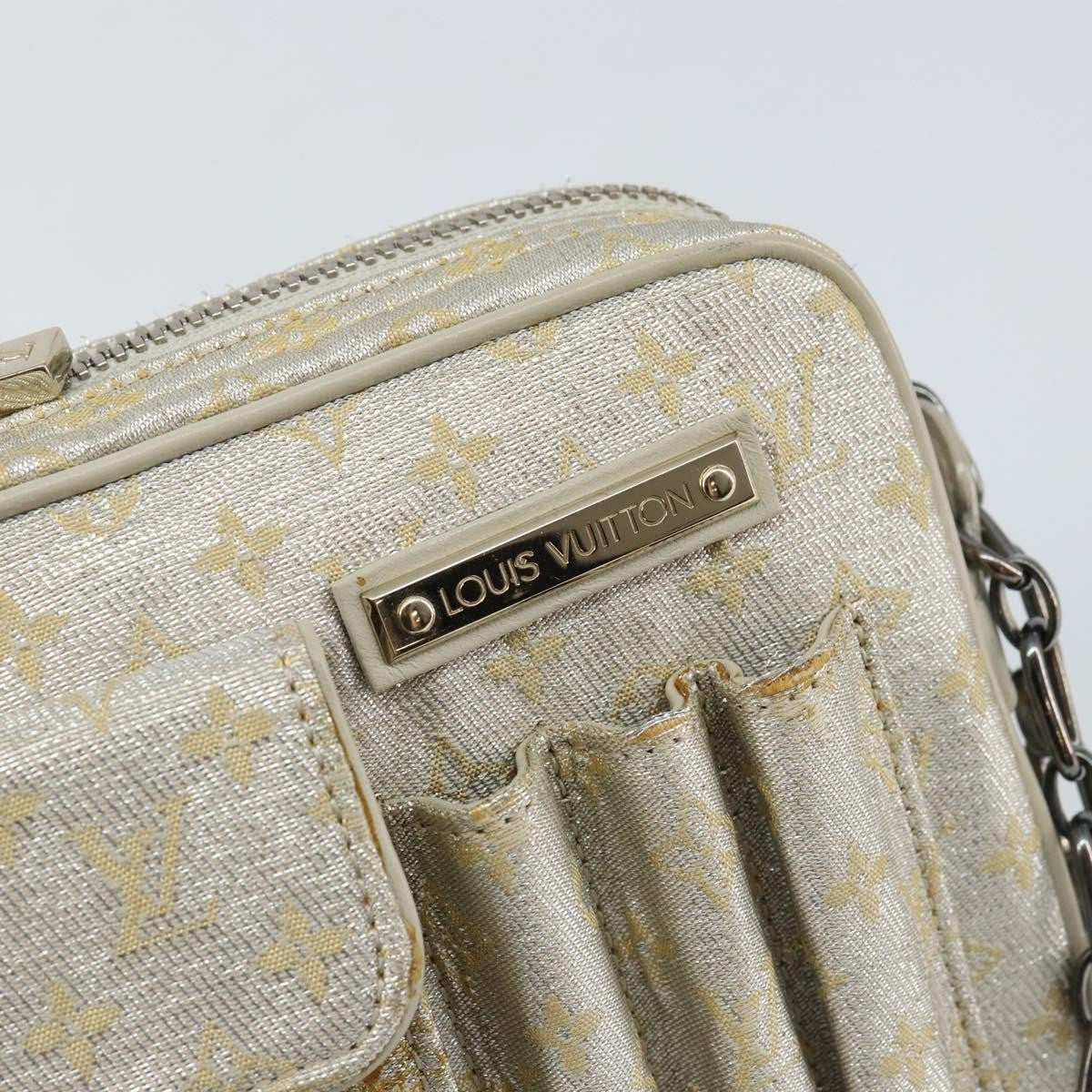 Louis Vuitton McKenna Mini Lin, Gold, Canvas, Tote bag