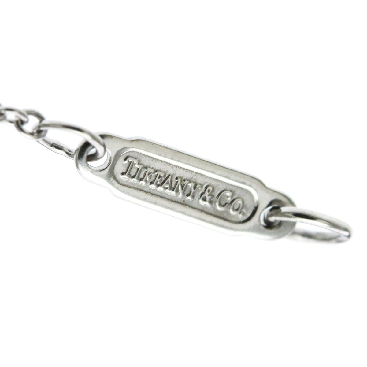 Tiffany & Co. Solitaire Pendant Platinum with Emerald Cut Diamond, Silver, Platinum, Necklace