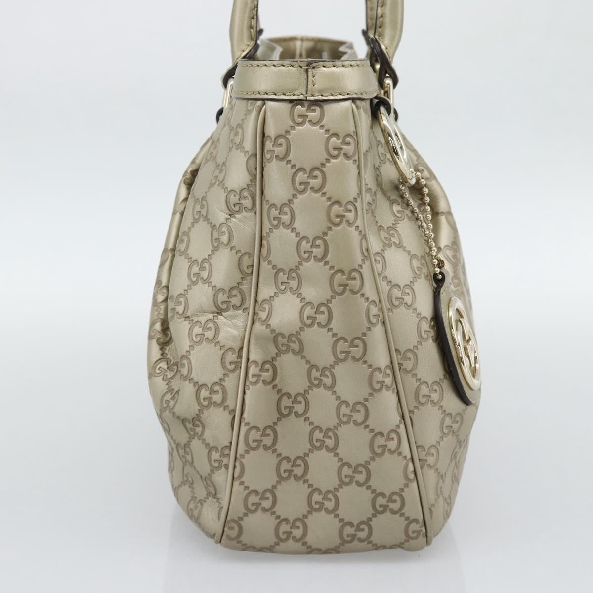 Gucci Sukey Top Handle Guccissima Leather, Gold, Leather, Tote Bag