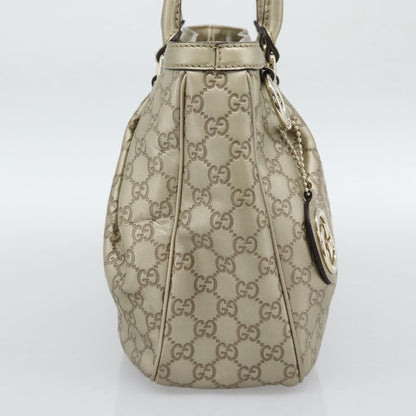 Gucci Sukey Top Handle Guccissima Leather, Gold, Leather, Tote Bag