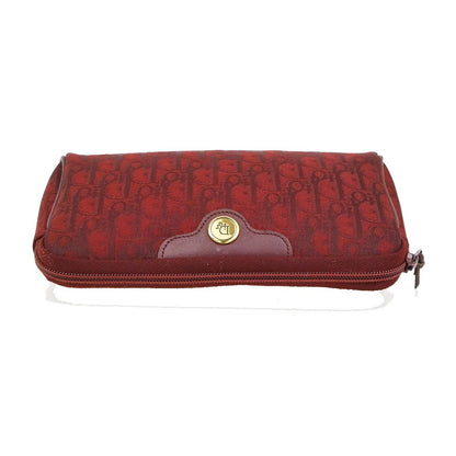 Christian Dior Vintage Trotter Canvas, Red, Canvas, Clutch
