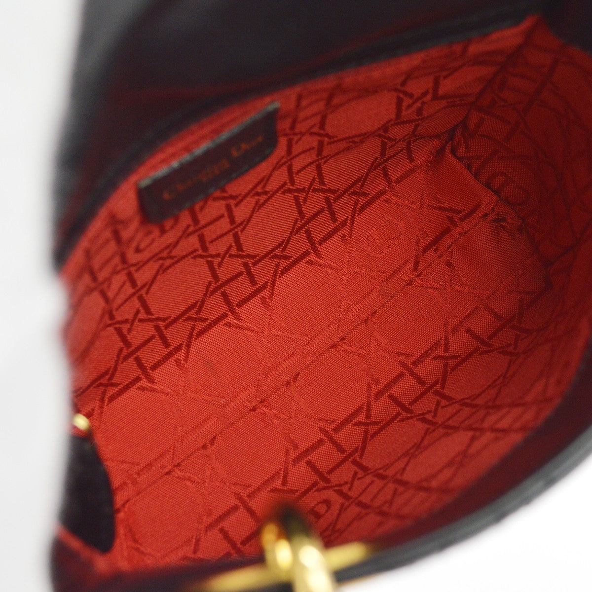 Christian Dior Lady Dior, Black, Leather, Handbag