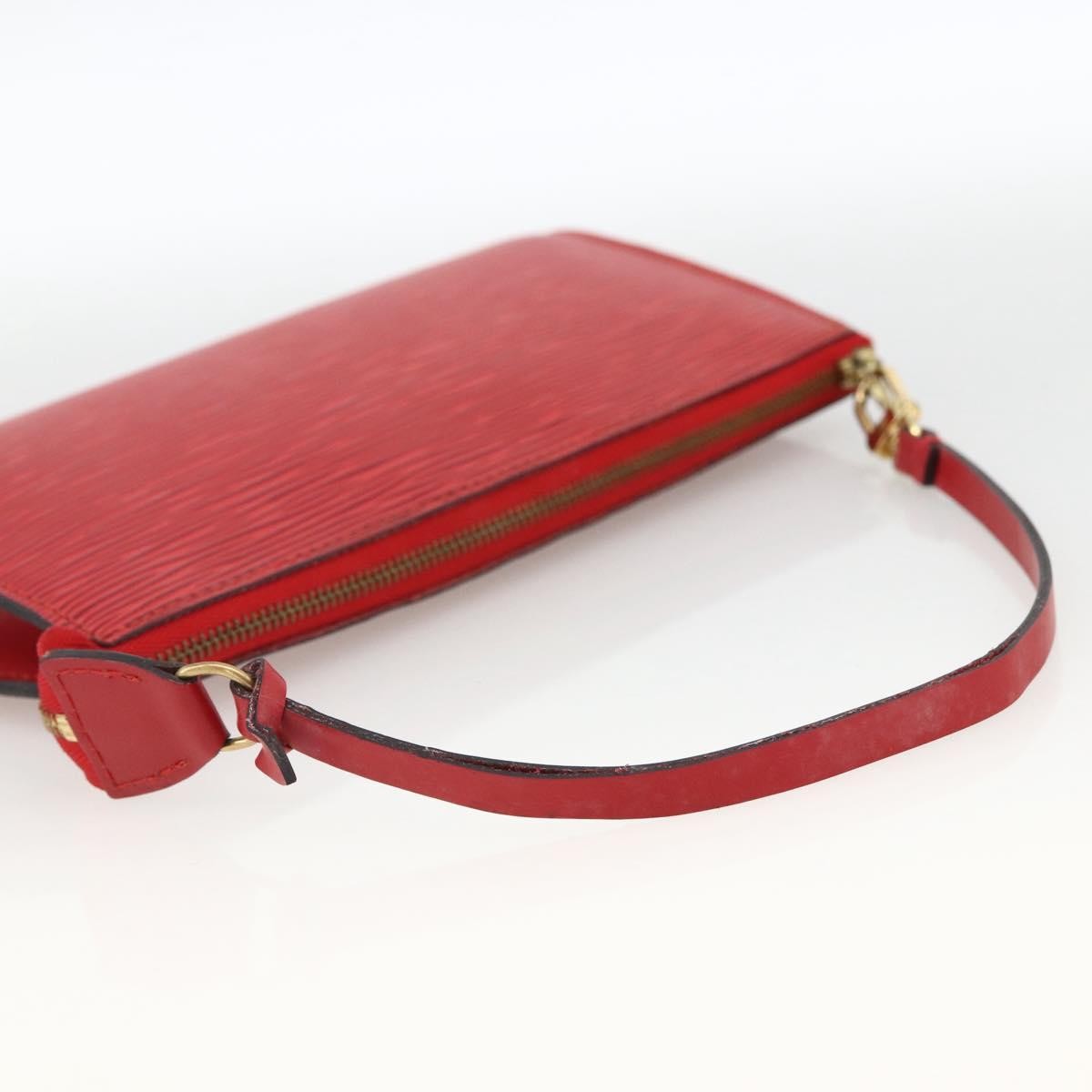 Louis Vuitton Pochette Accessoires Epi Leather, Red, Leather, Clutch