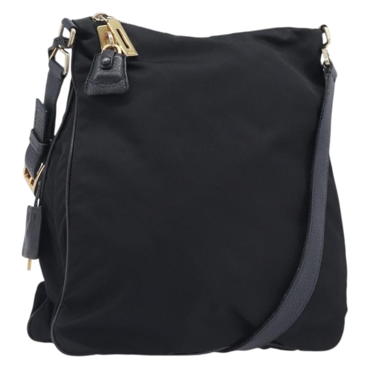 Prada Shoulder Tessuto, Black, Nylon, Shoulder Bag