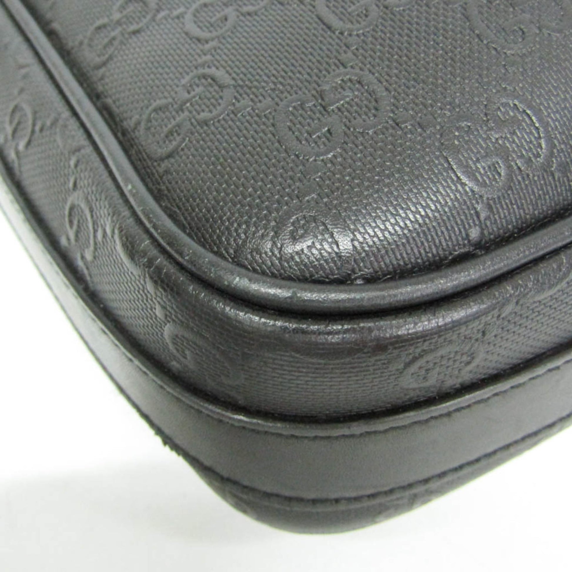 Gucci Convertible Briefcase Guccissima Leather, Black, Leather, Briefcase