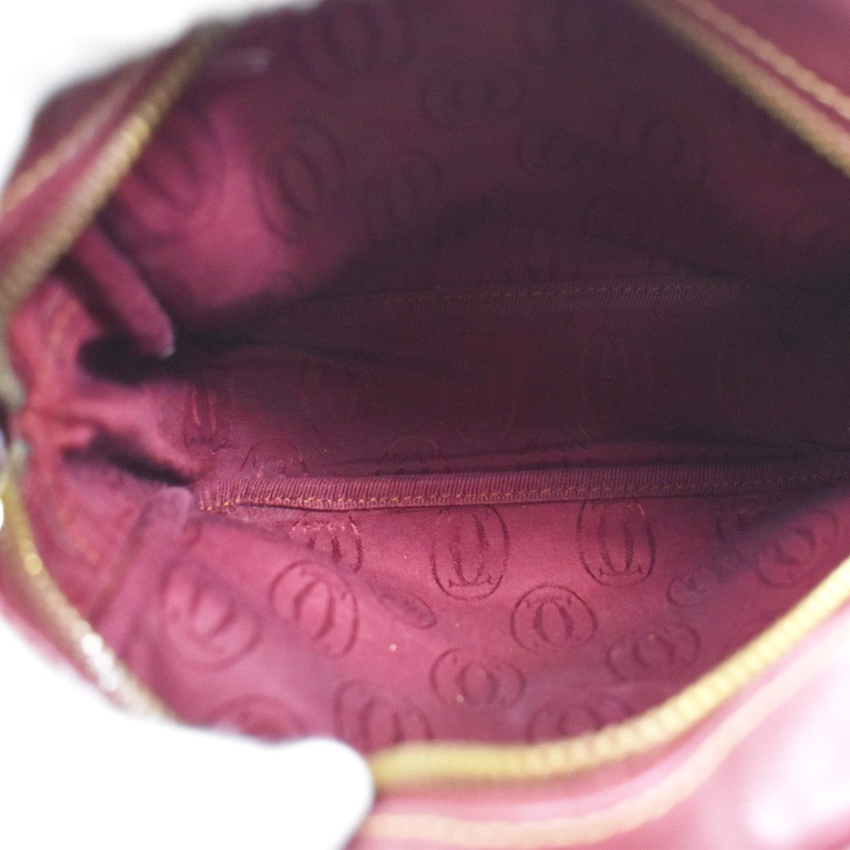 Cartier Must de Cartier Leather, Red, Leather, Shoulder Bag