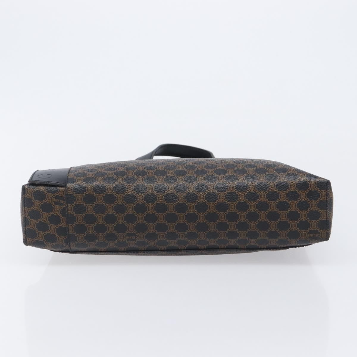 Celine Vintage Macadam Canvas and Leather, Black, Canvas, Handbag