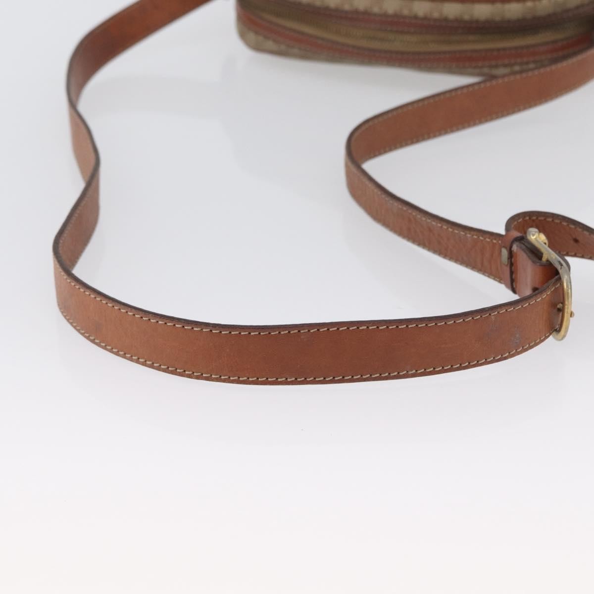 Celine Vintage Macadam Canvas and Leather, Beige, Canvas, Shoulder Bag