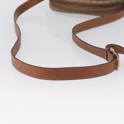 Celine Vintage Macadam Canvas and Leather, Beige, Canvas, Shoulder Bag