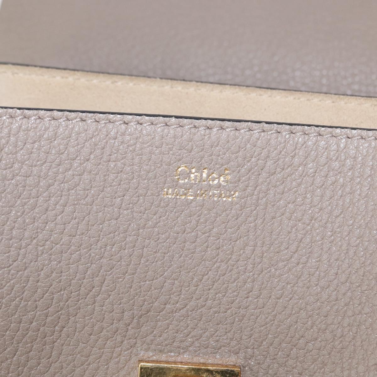 Chloe Drew Crossbody Bag Leather, BEIGE, LEATHER, Shoulder bag