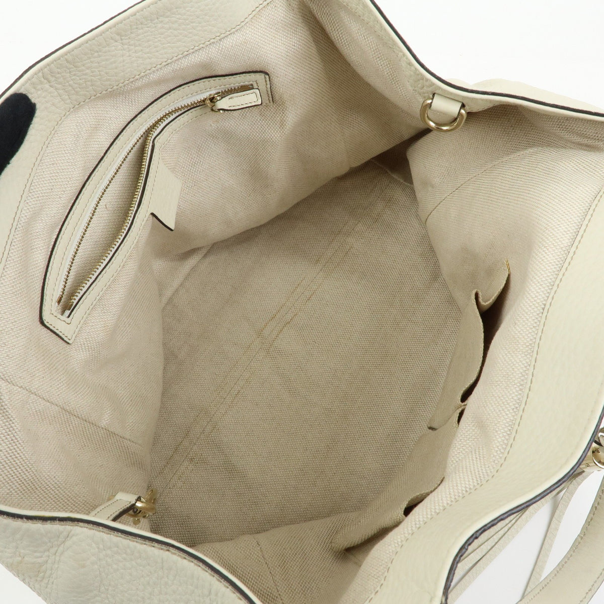 Gucci Soho Leather, Beige, Leather, Shoulder Bag