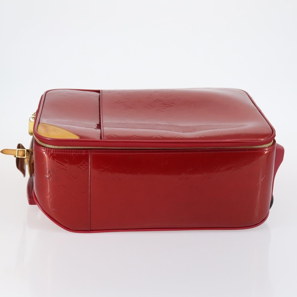 Louis Vuitton Pegase Luggage Monogram Vernis, Red, Patent Leather, Travel Bag