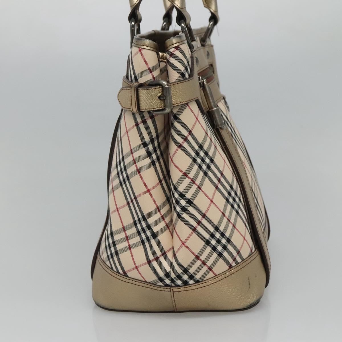 Burberry Nova Check Tote Canvas and Leather, Beige, Canvas, Tote Bag