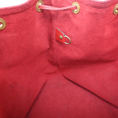 Louis Vuitton Petit Noe Epi Leather, Red, Leather, Handbag