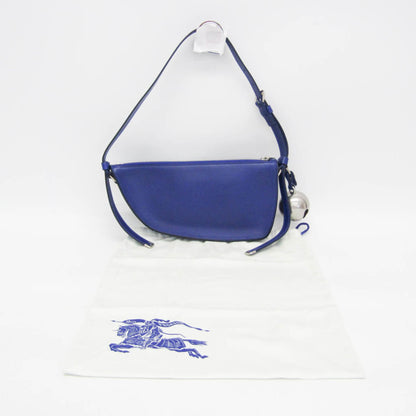 Burberry Shield Sling Leather, Blue, Leather, Shoulder Bag