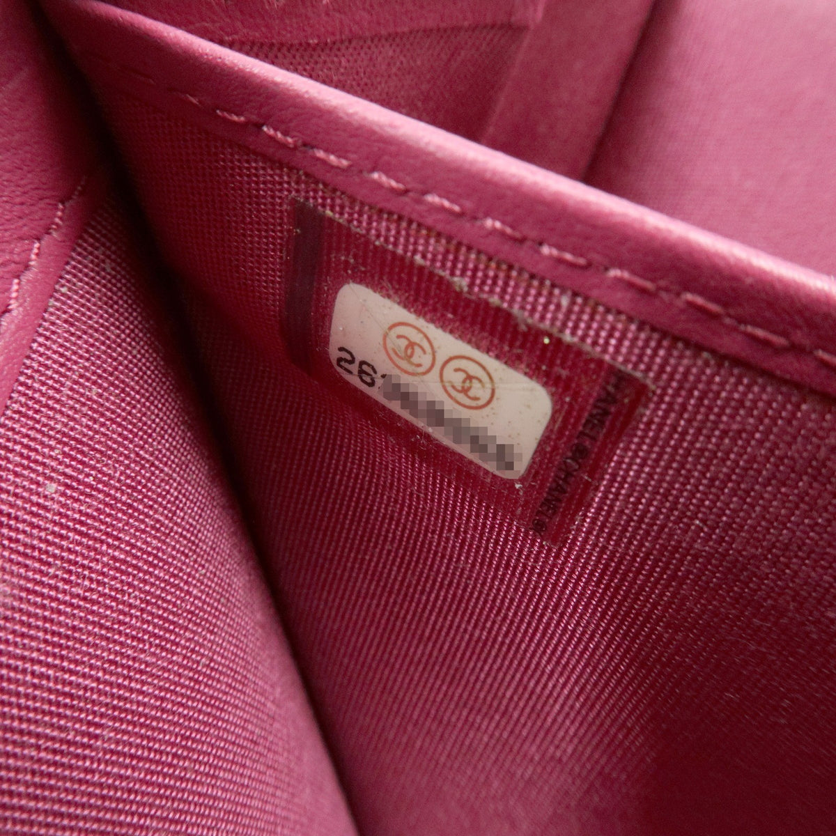 Chanel Zip Around Camellia Patent, Pink, Calfskin, Wallet