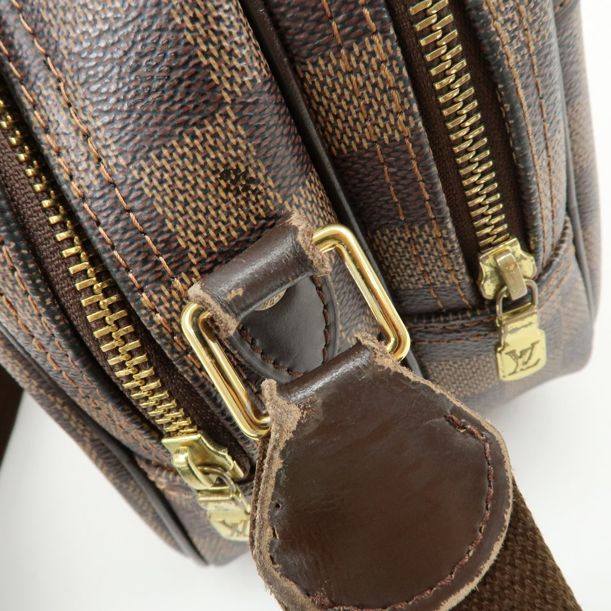 Louis Vuitton Reporter Damier, Brown, Canvas, Shoulder Bag