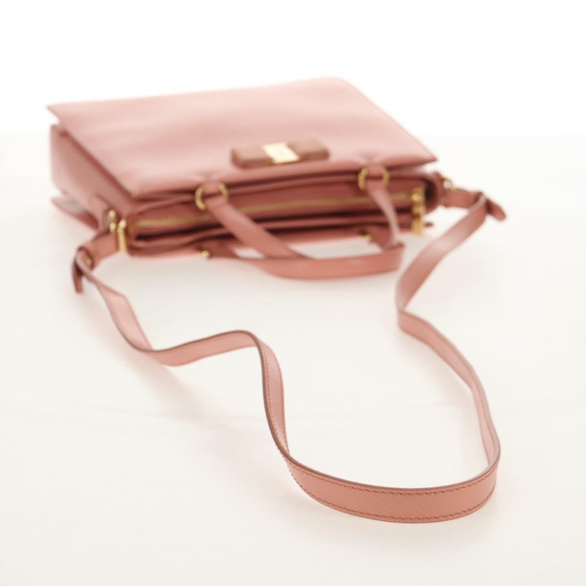 Salvatore Ferragamo Vala Leather, Pink, Leather, Handbag
