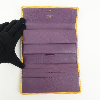 Louis Vuitton Porte Tresor International Epi Leather, Yellow, Leather, Wallet