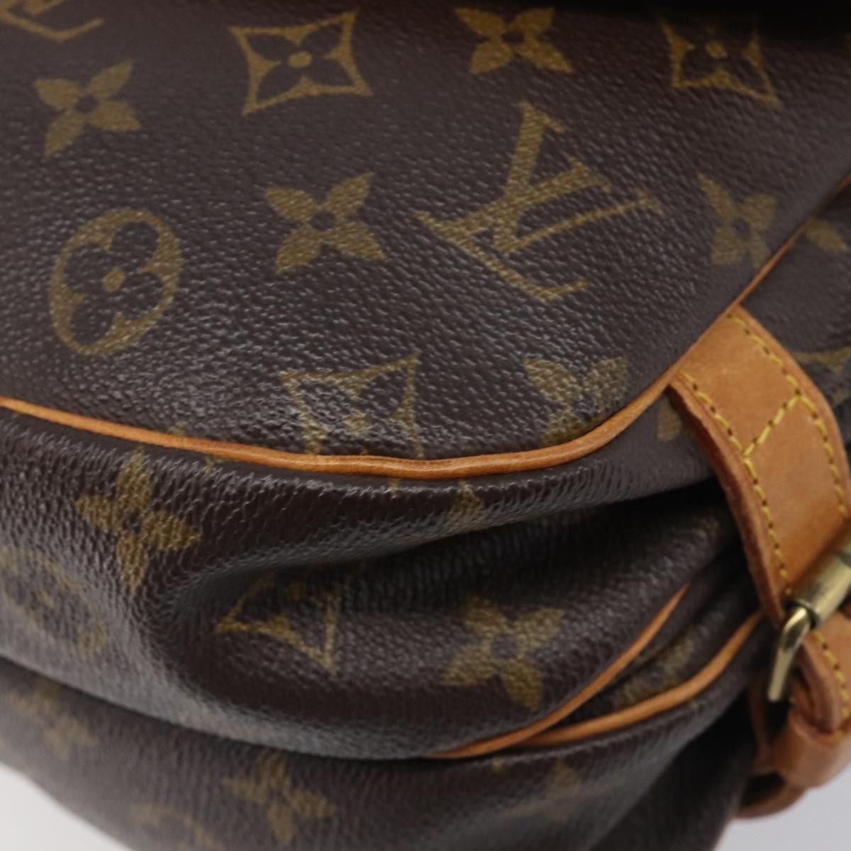 Louis Vuitton Saumur Monogram Canvas, Brown, Canvas, Shoulder Bag