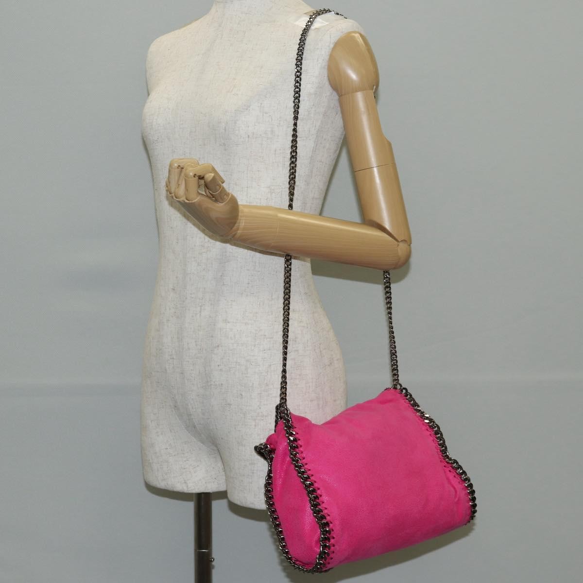 Stella McCartney Falabella Fold Over Suede, Pink, Suede, Shoulder Bag