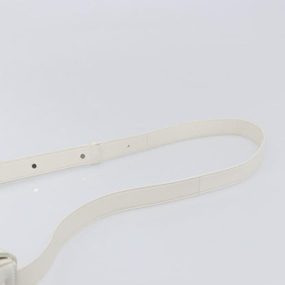 Bottega Veneta Cassette Maxi Intrecciato Leather, White, Leather, Crossbody Bag