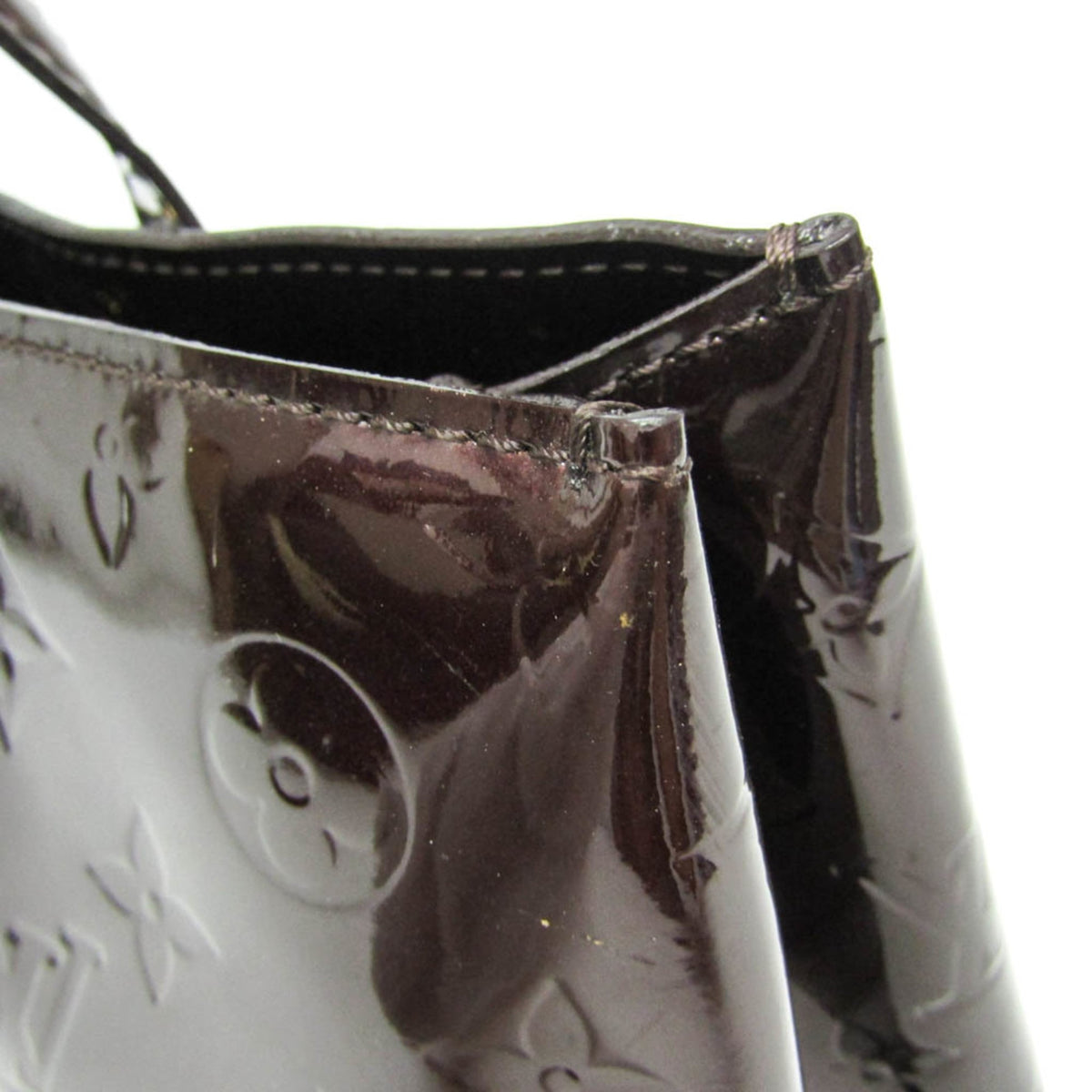 Louis Vuitton Wilshire Monogram Vernis, Burgundy, Patent Leather, Handbag