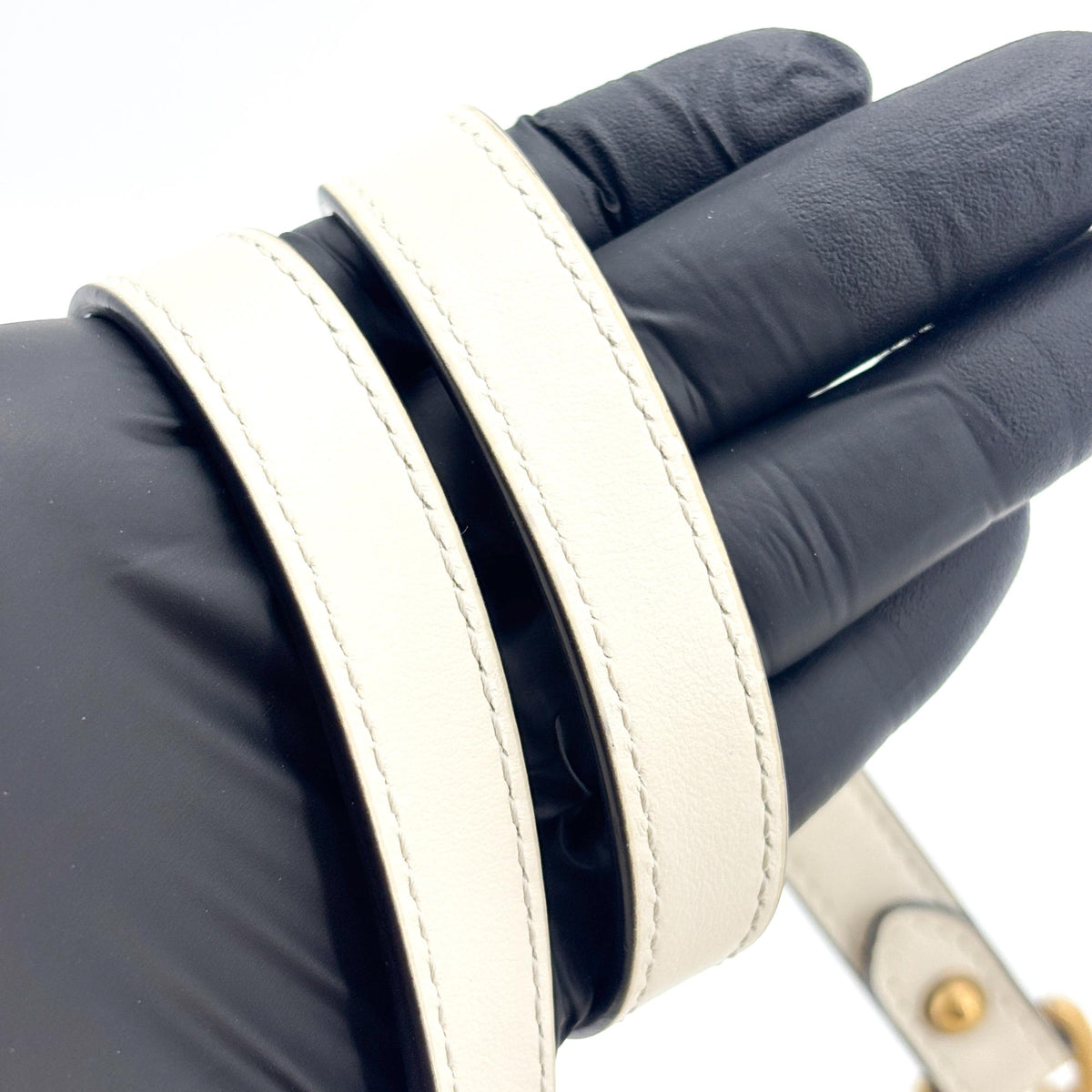 Gucci GG Marmont Patent, White, Leather, Shoulder Bag