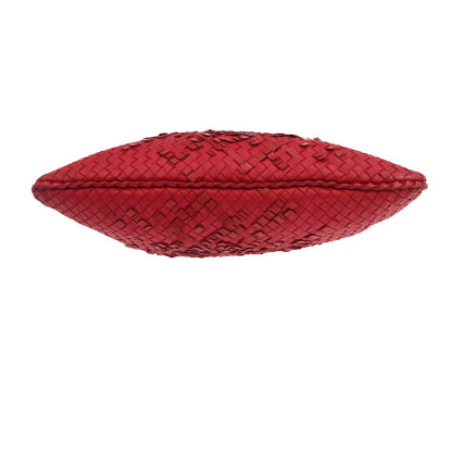 Bottega Veneta Veneta Plisse Hobo Intrecciato Nappa, Red, Leather, Shoulder Bag