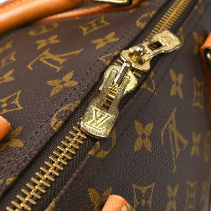 Louis Vuitton Keepall Monogram, Brown, Canvas, Travel Bag