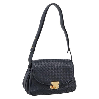Bottega Veneta Shoulder Leather, Black, Leather, Shoulder Bag