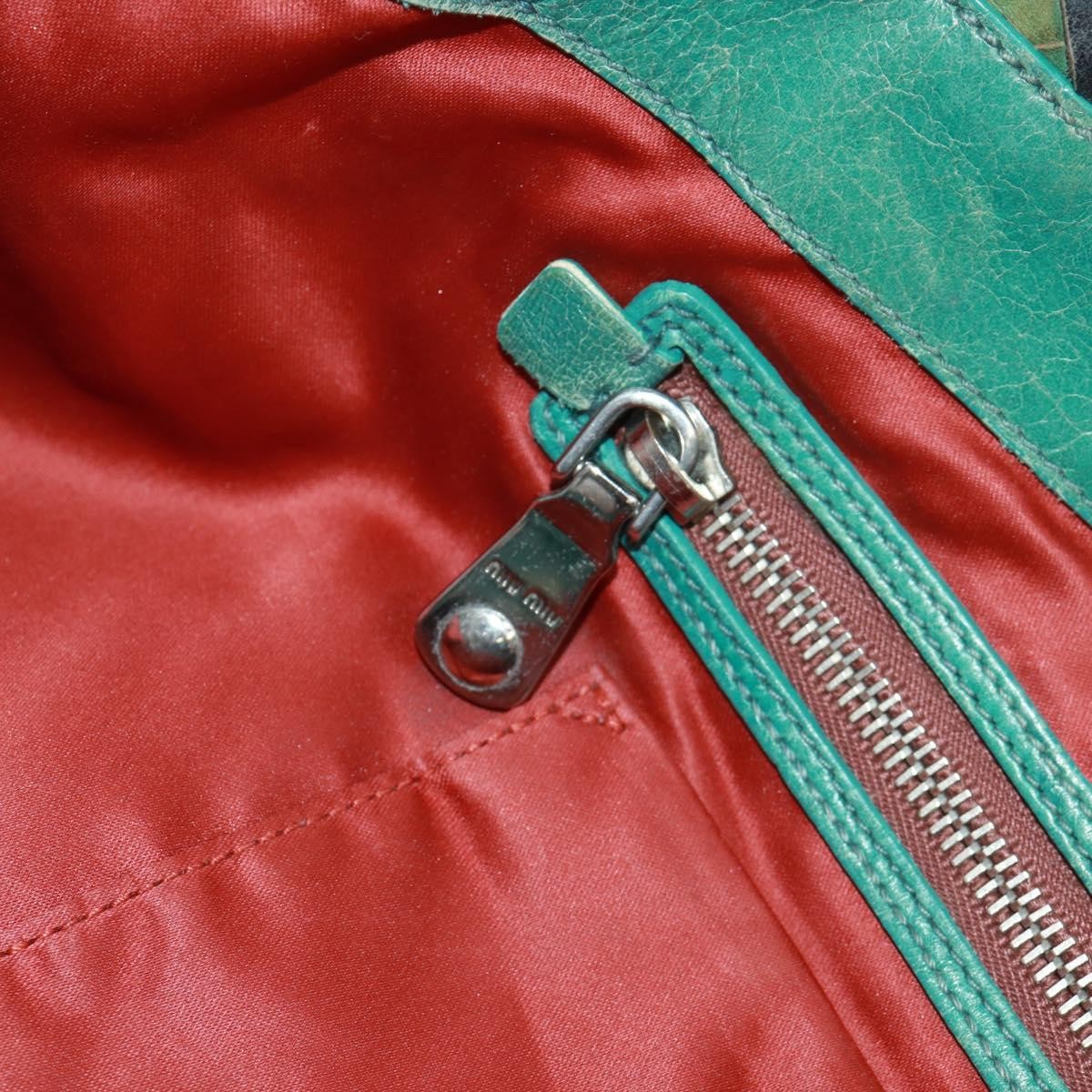 Miu Miu Chain Handle Pleated Leather, Multicolour, Leather, Handbag