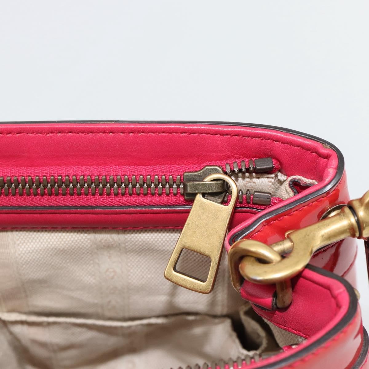 Gucci Bright Bit Convertible Tote Patent, Pink, Patent Leather, Tote Bag