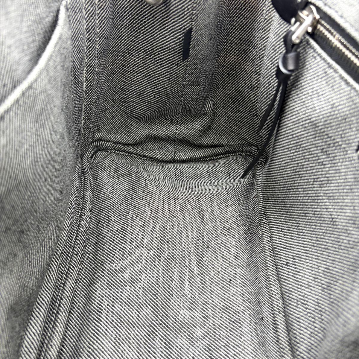 Miu Miu My Logo Leather, Black, Denim, Crossbody Bag