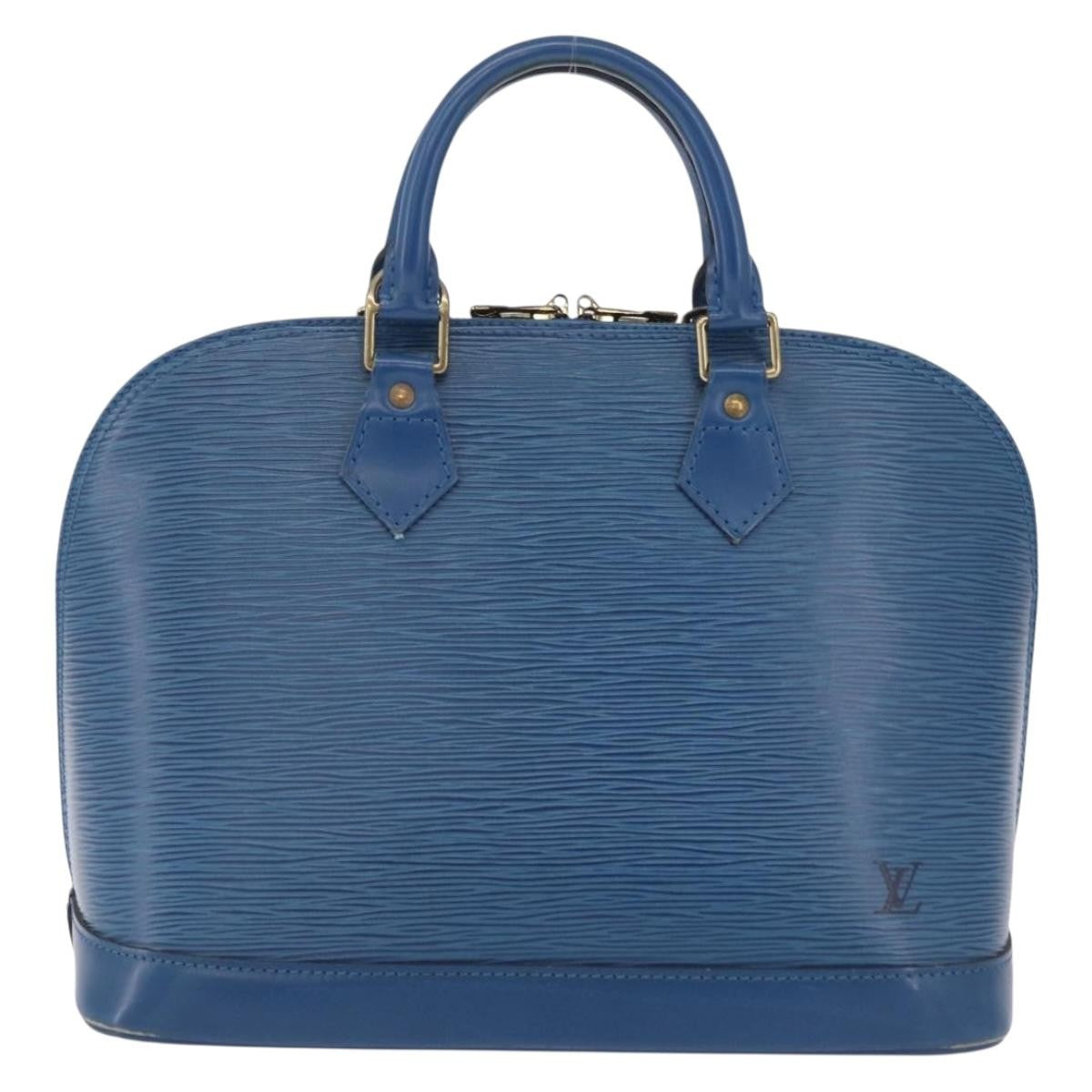 Louis Vuitton Alma Epi Leather, Blue, Leather, Handbag