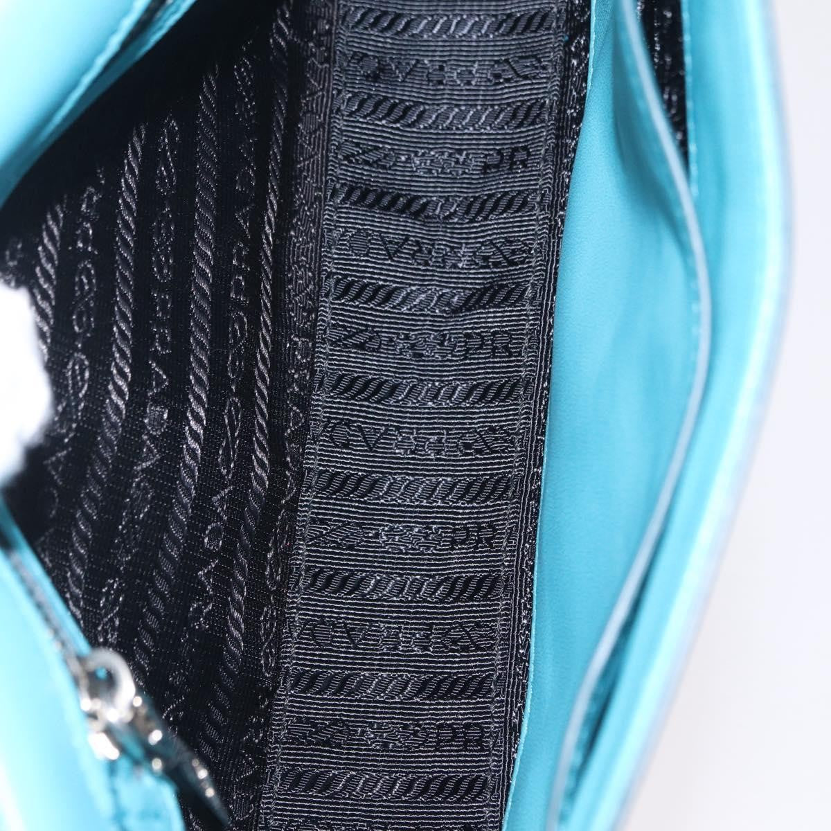 Prada Sound Chain Saffiano Leather, Green, Leather, Shoulder Bag