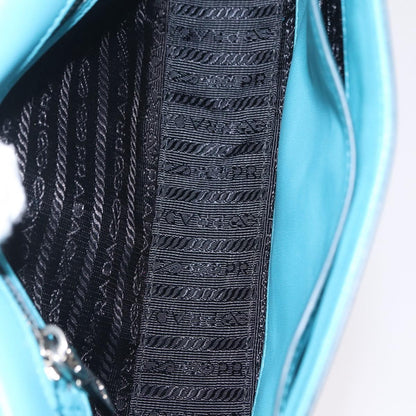 Prada Sound Chain Saffiano Leather, Green, Leather, Shoulder Bag