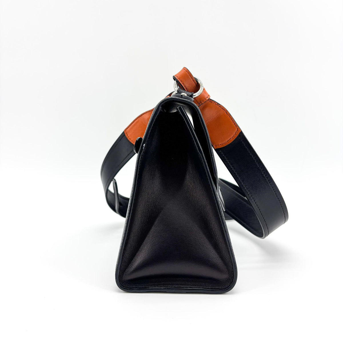 Prada Monochrome Saffiano Leather, Navy, Leather, Tote Bag