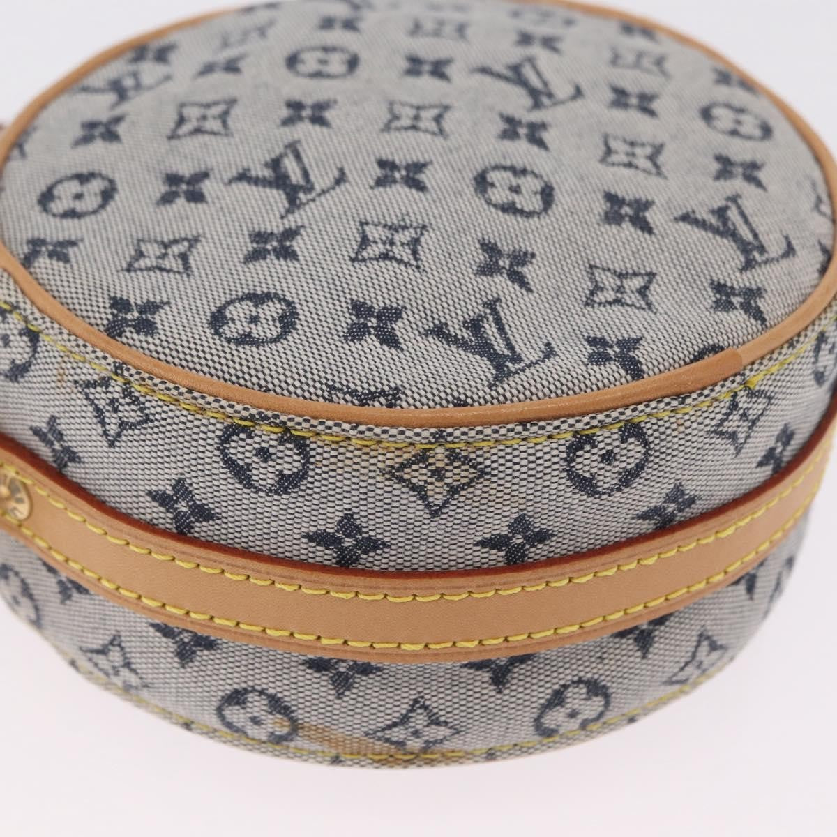 Louis Vuitton Jeanne Mini Lin, Blue, Canvas, Crossbody Bag