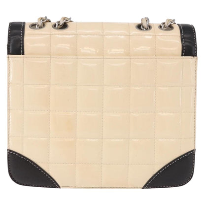 Chanel Vintage Chocolate Bar CC Flap Patent leather, Beige, Patent Leather, Shoulder Bag